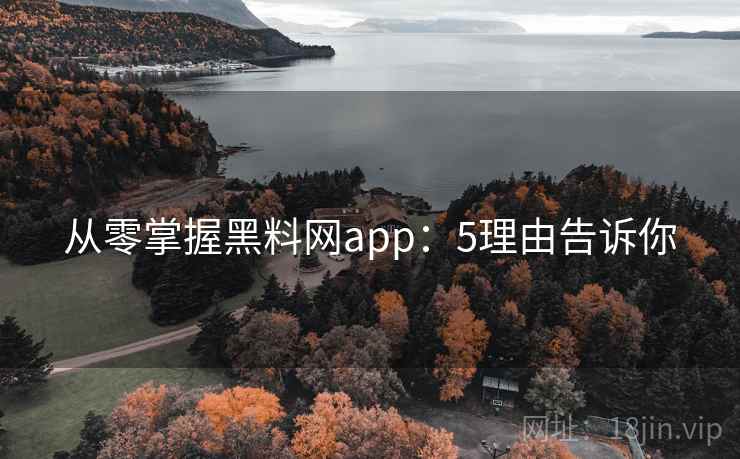 从零掌握黑料网app：5理由告诉你