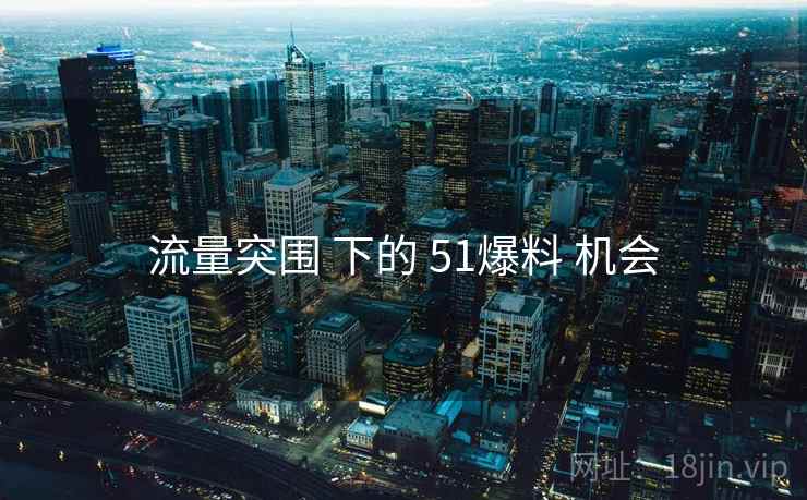 流量突围 下的 51爆料 机会