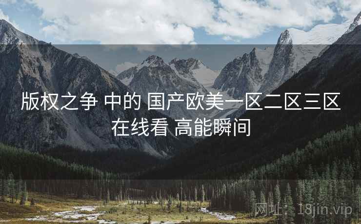 版权之争 中的 国产欧美一区二区三区在线看 高能瞬间