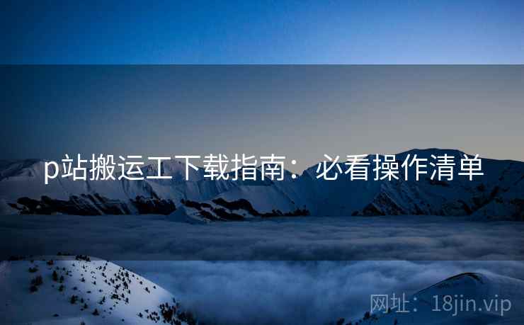 p站搬运工下载指南：必看操作清单