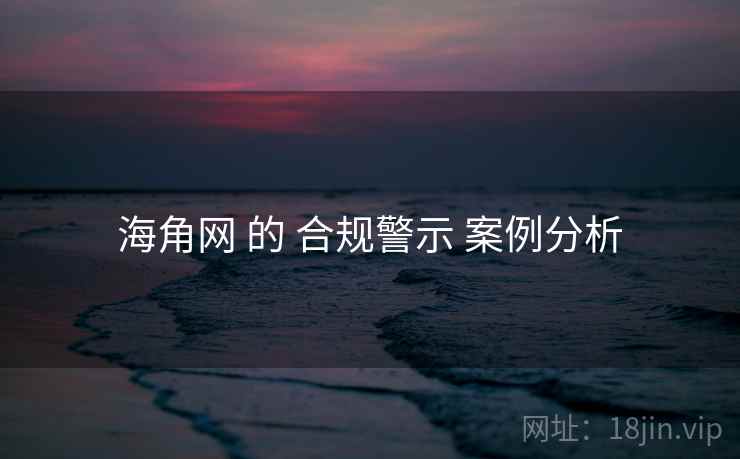 海角网 的 合规警示 案例分析