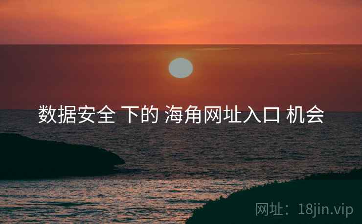 数据安全 下的 海角网址入口 机会