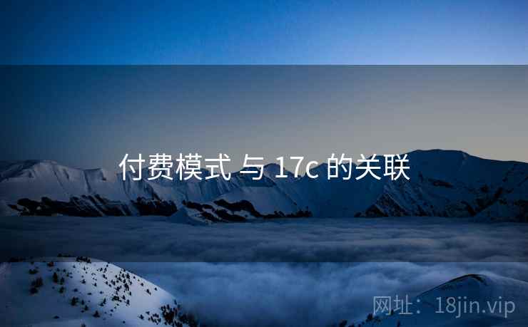 付费模式 与 17c 的关联