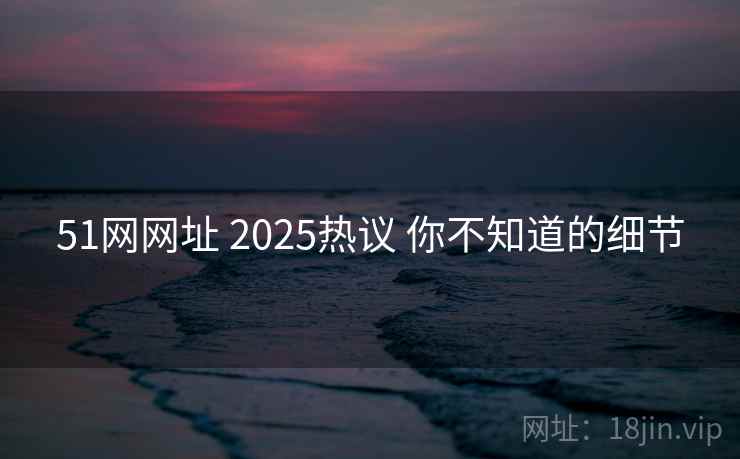 51网网址 2025热议 你不知道的细节
