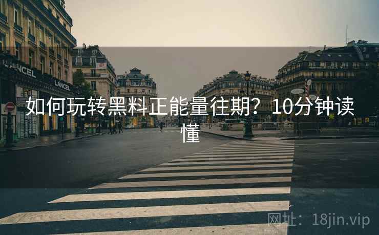 如何玩转黑料正能量往期？10分钟读懂