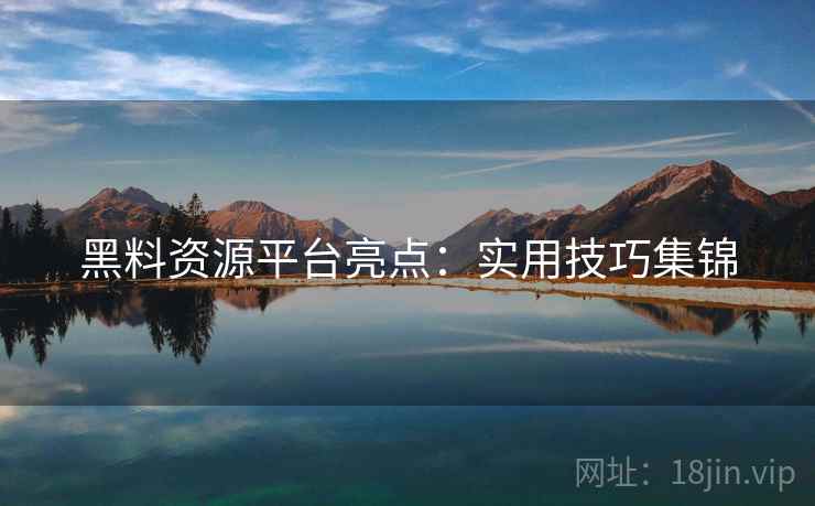 黑料资源平台亮点：实用技巧集锦