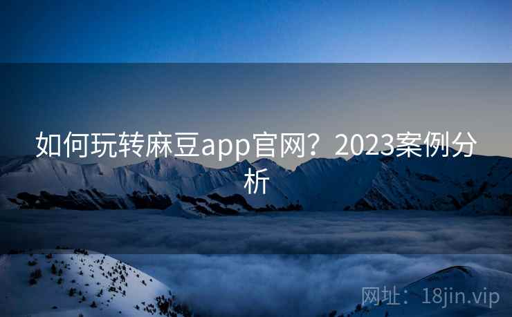 如何玩转麻豆app官网？2023案例分析