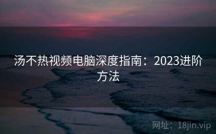 汤不热视频电脑深度指南：2023进阶方法