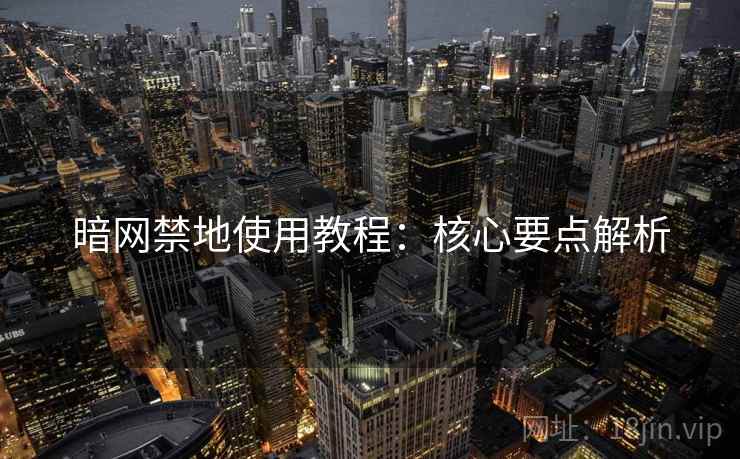 暗网禁地使用教程：核心要点解析