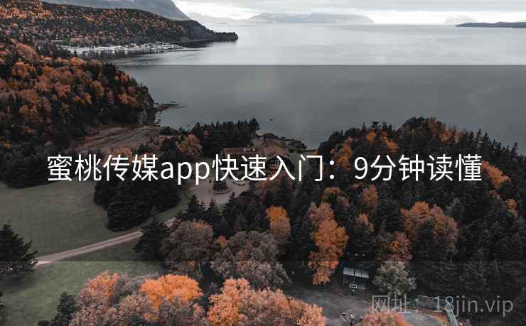 蜜桃传媒app快速入门：9分钟读懂